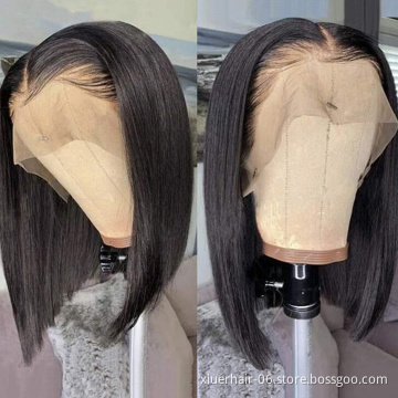 Wholesale Transparent HD Full Lace Bob Human Hair Lace Frontal Wigs For Black Women Brazilian Virgin Hair Lace Front Wig